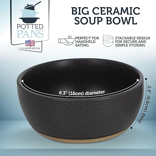 Miniatura 3 de Potted Pans Tazones planos, juego de 6 platos de porcelana plana neutra, platos modernos de 6.3 pulgadas con borde de borde para uso diario en la