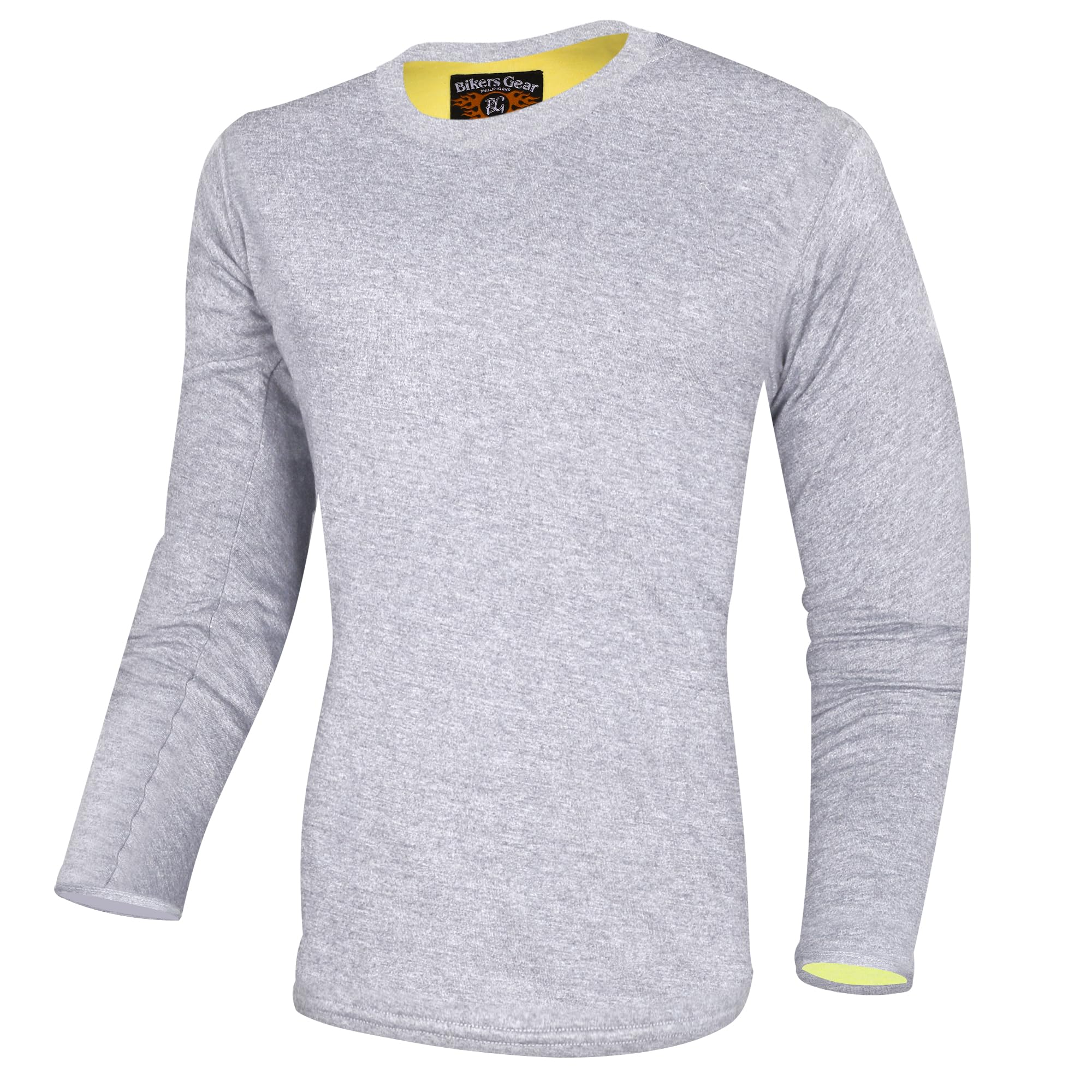 Bikers Gear Australia Unisex Grey Bikers Gear Motorcycle Shirt Kevlar - Protective Motorcycle Armoured Shirt Heavy Gsm Dupont™ Kevlar® Aramid With Protective Ce Motorbike Armour (Uk, Alpha, Xxl, Regular, Regular, )