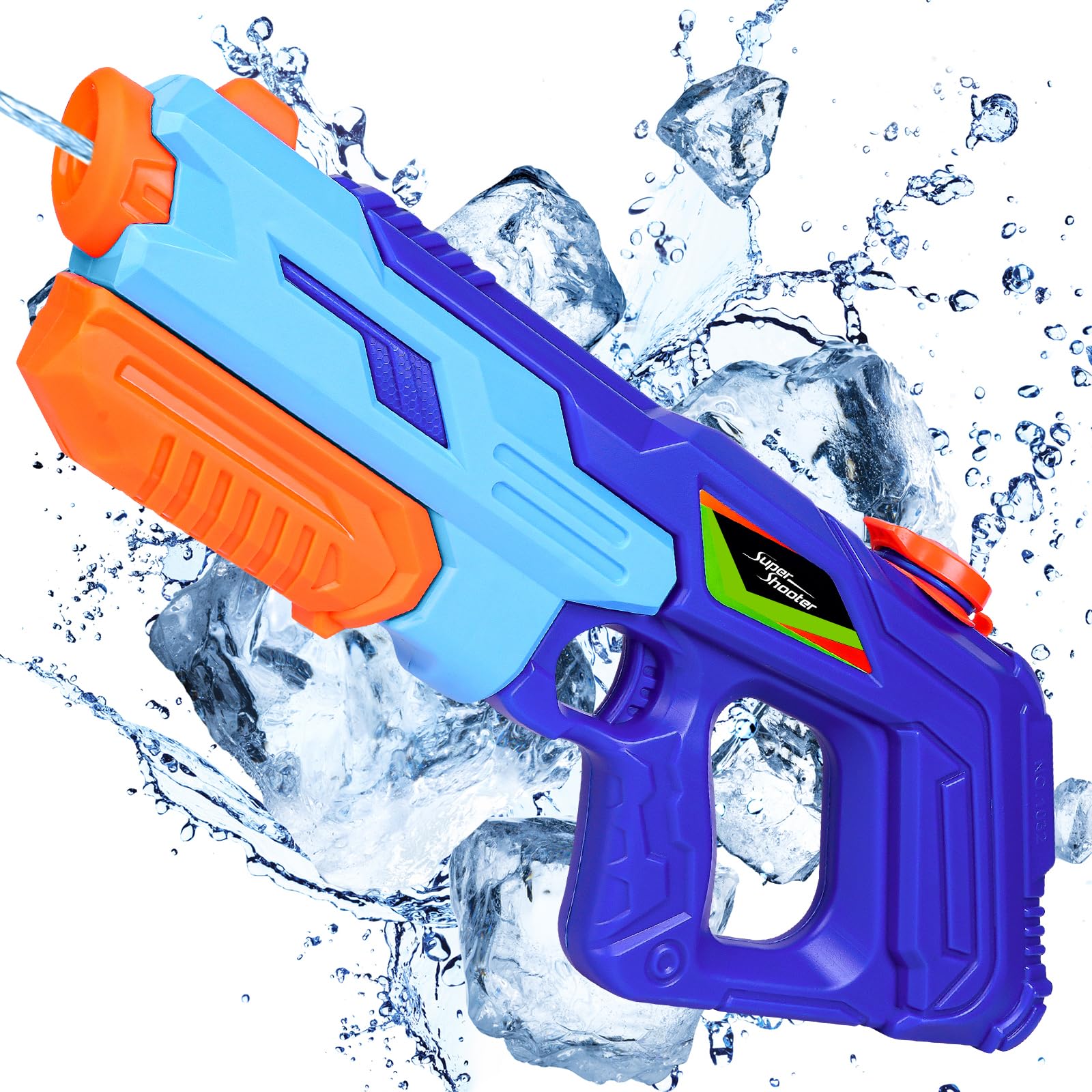Pistola ad Acqua Potente 900ml Pistola Acqua Blaster ad Acqua Giocattolo a Lungo Raggio da 10-11 Piedi, Giocattolo Blaster Giocattolo per Spiaggia, Piscina, per Giochi all'aperto, per Bambini