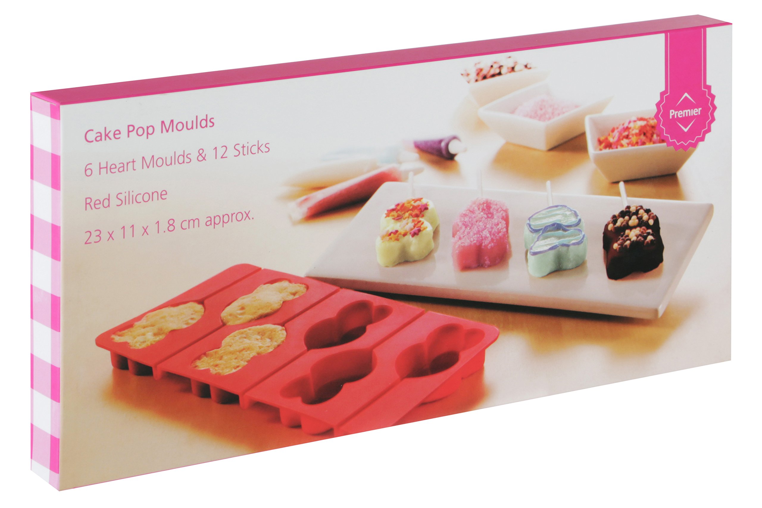 Premier Housewares Set 6 Stampi Per Dolci A Forma Di Fiore In Silicone Rosso – Stampo Per Torte E Cupcake - 2