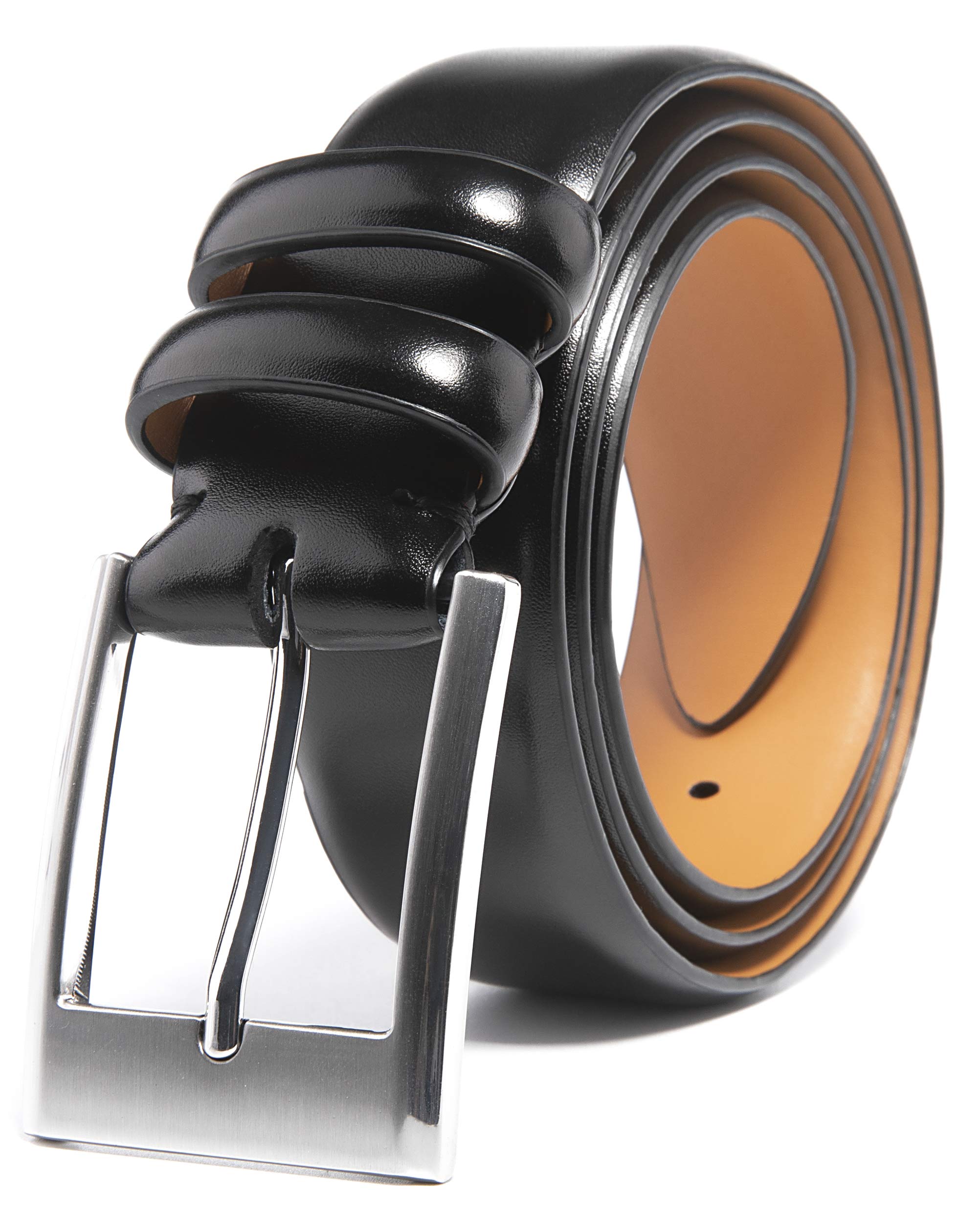 Fabio Valenti Men's 1233 Black Belts For Handmade Genuine Leather, 100% Cow Leather, Classic And Fashion Designs (44/46, )
