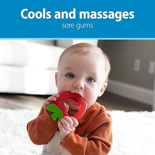 Miniatura 4 de Dr. Brown's AquaCool - Mordedor lleno de agua, juguete refrescante para bebés para encías doloridas, piña de manzana, sin BPA, 9.8 ft+, paquete de 4
