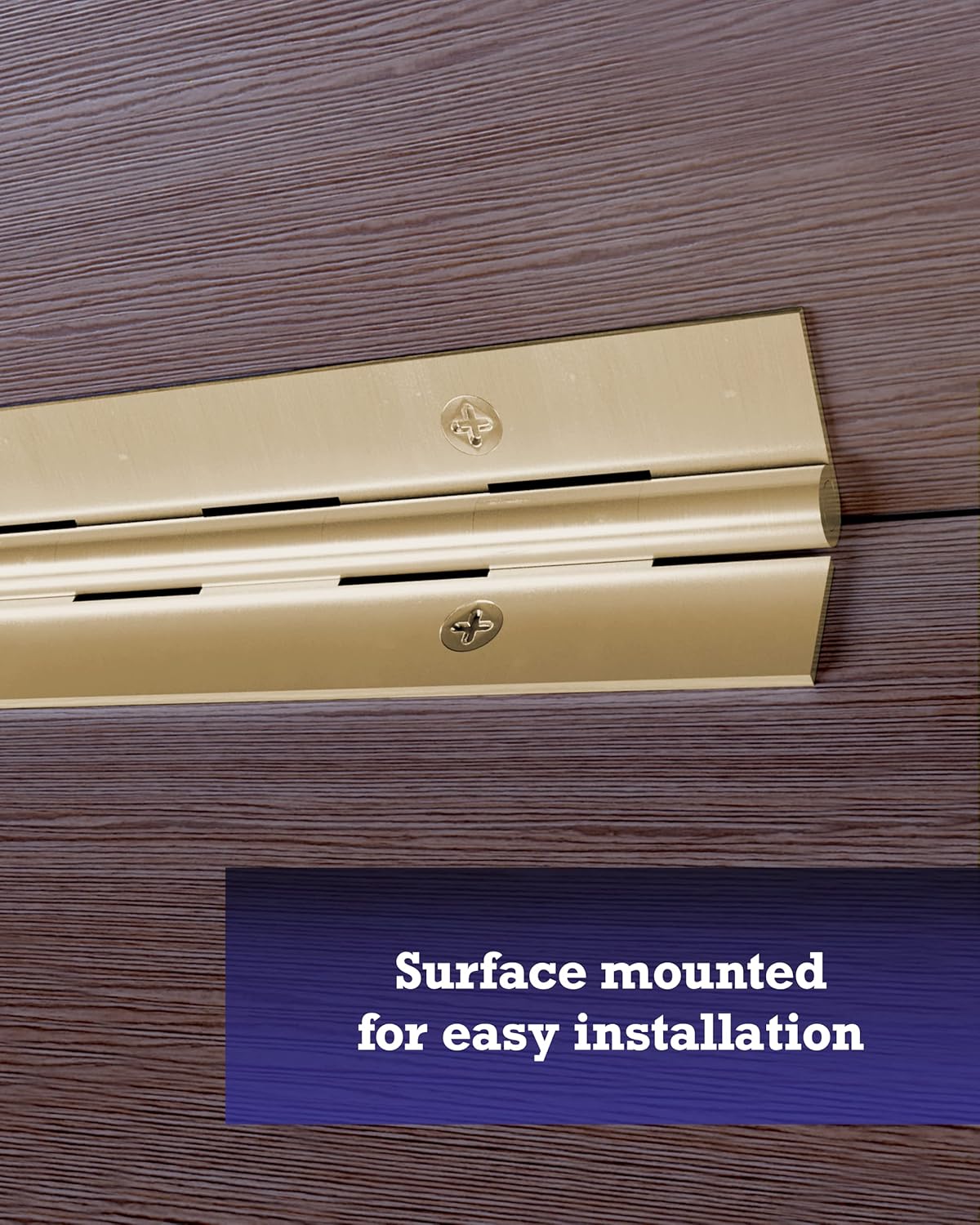Hardware Essentials 851071 Continuous Pin 36" x 1-1/2" Brass