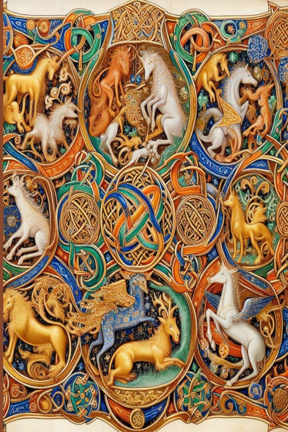 The Book of Kells: An Irish Illuminated Manuscript in Celtic Style Journal: A masterpiece of medieval art. It contains the four Gospels of the New ... illustrations of Christian iconography.