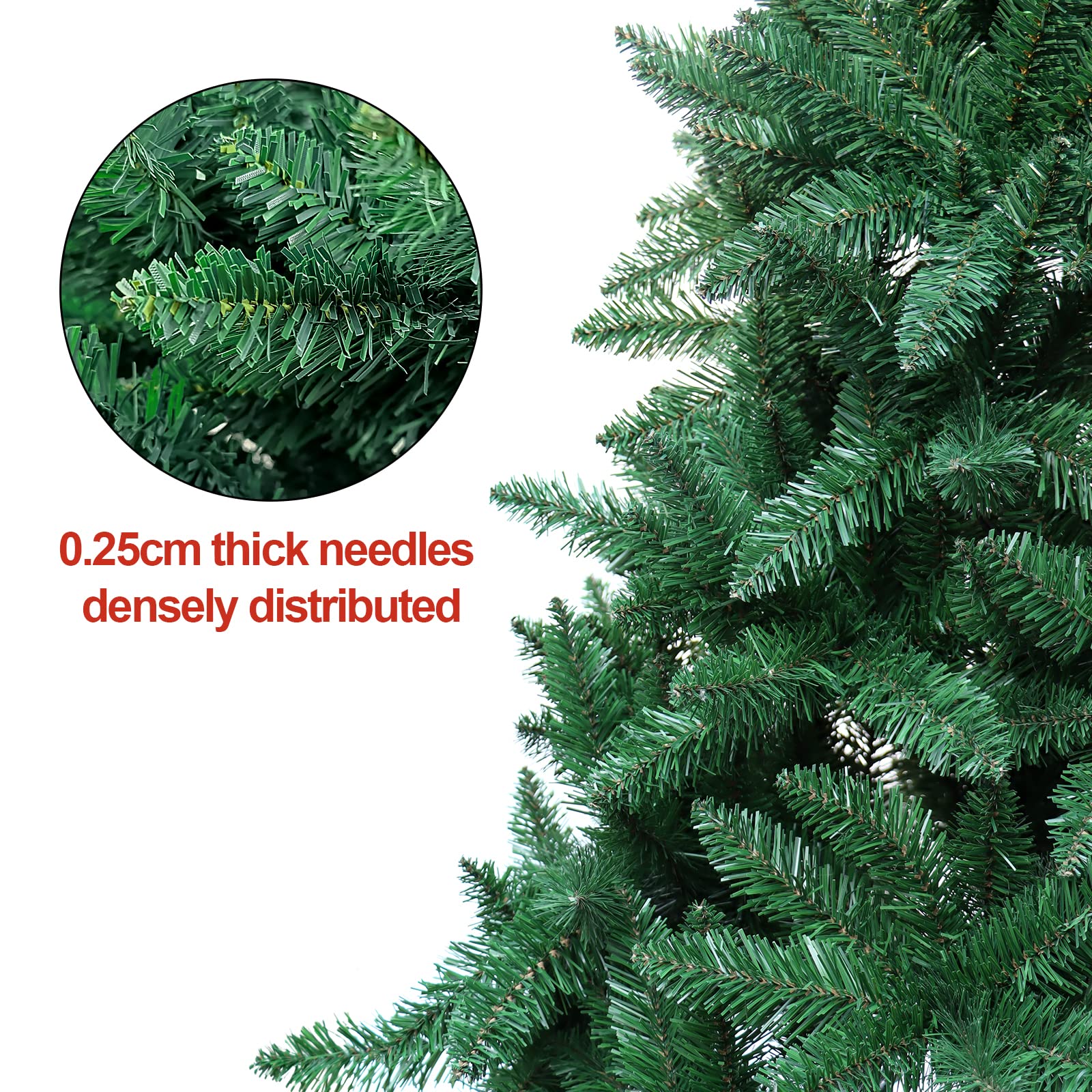 Gotoll Künstlicher Weihnachtsbaum 120cm - Grüner Christbaum Mit Metallständer