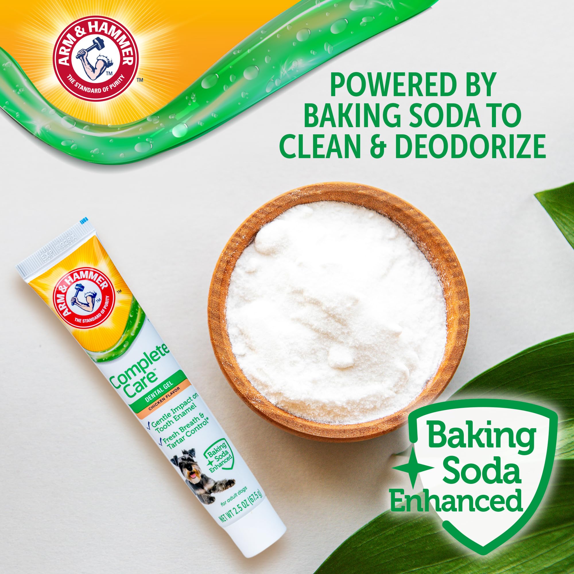 Arm & Hammer Complete Care Dental Gel, Gel-Style Dog Toothpaste - Fresh Breath, Tartar Control, Gentle on Enamel, Fluoride Free - Baking Soda Enhanced Dental Dog Supplies, Chicken Flavor, 2.5oz - image 6