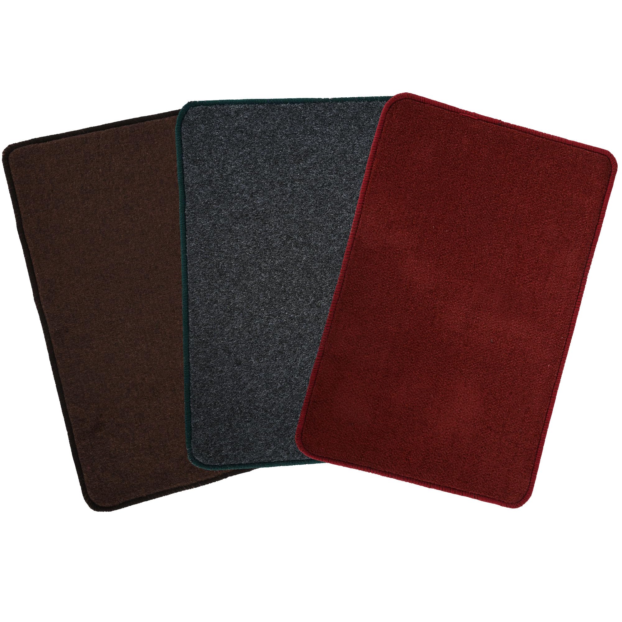 Kuber Industries Pack of 3 Anti-Skid Door Mats for Home | Soft Washable Microfibre & Water Soaking Floor/Bathroom Mat - Maroon Grey & Brown, Rectangular-image-8