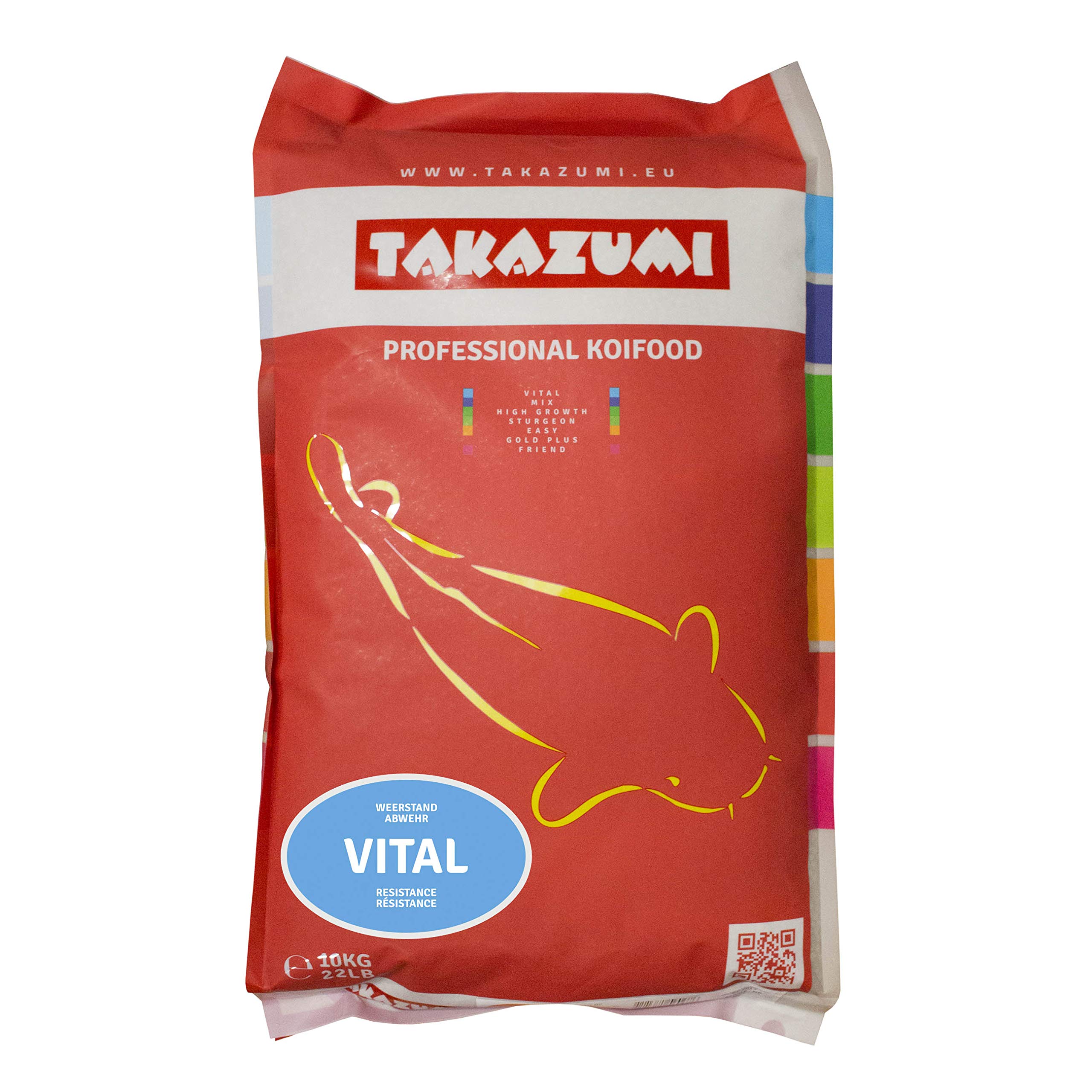 Vital 4,5 mm Immunsystem Gesundheits Koi Futter Fisch Teich Pellets - 10 kg - Sackware