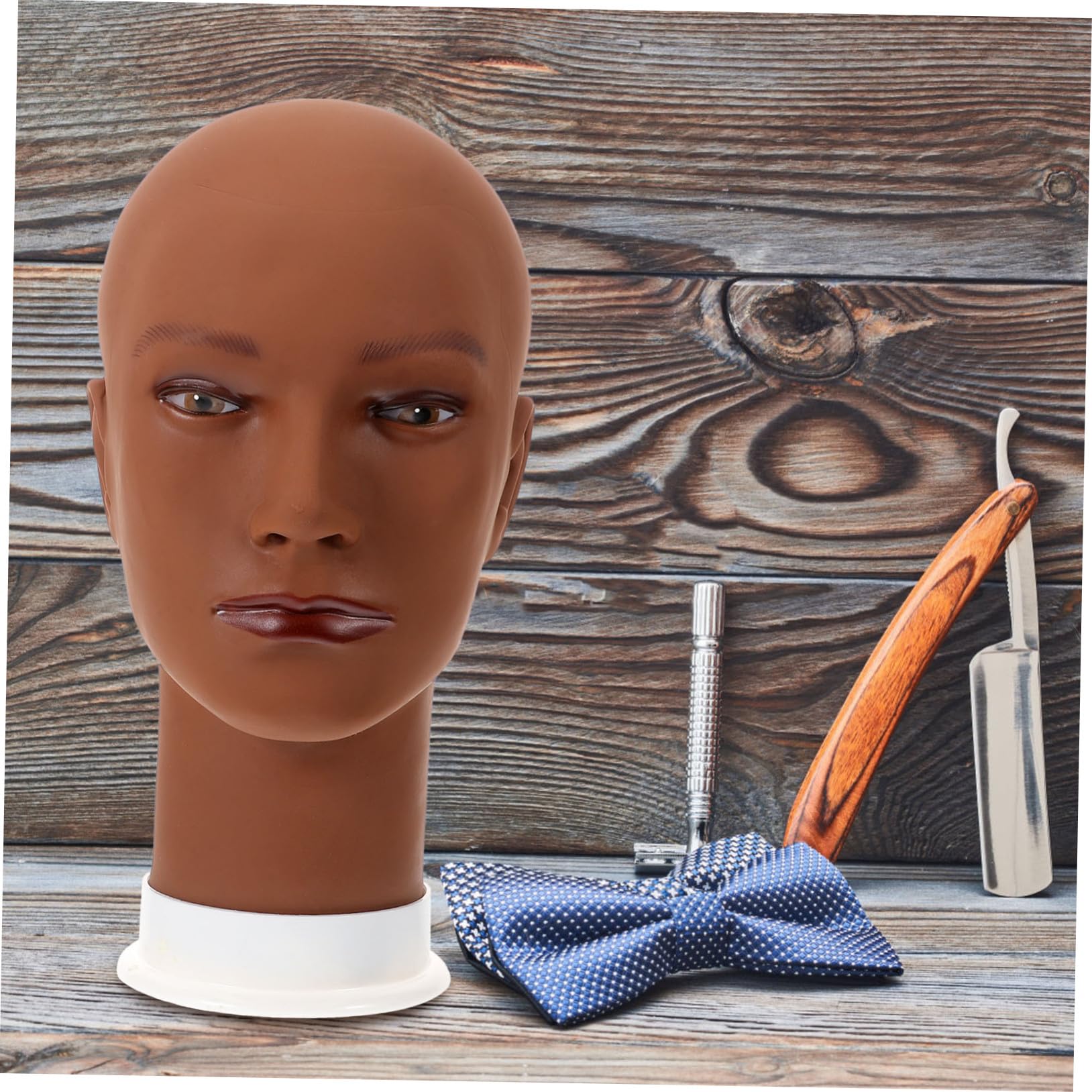 Testa di Manichino Maschile in Pvc Spalle Figura Testa per Parrucca e Cappelli Supporto Espositivo Professionale per Negozi e Vetrine