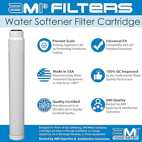 Miniatura 4 de Cartucho de filtro suavizante de agua  Tamaño universal estándar de 20 pulgadas  Filtro de intercambio iónico que suaviza el agua  Ideal para