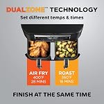 Ninja Foodi DZ090C 5-in-1, 6-qt. 2-Basket Air Fryer with DualZone Technology, Black