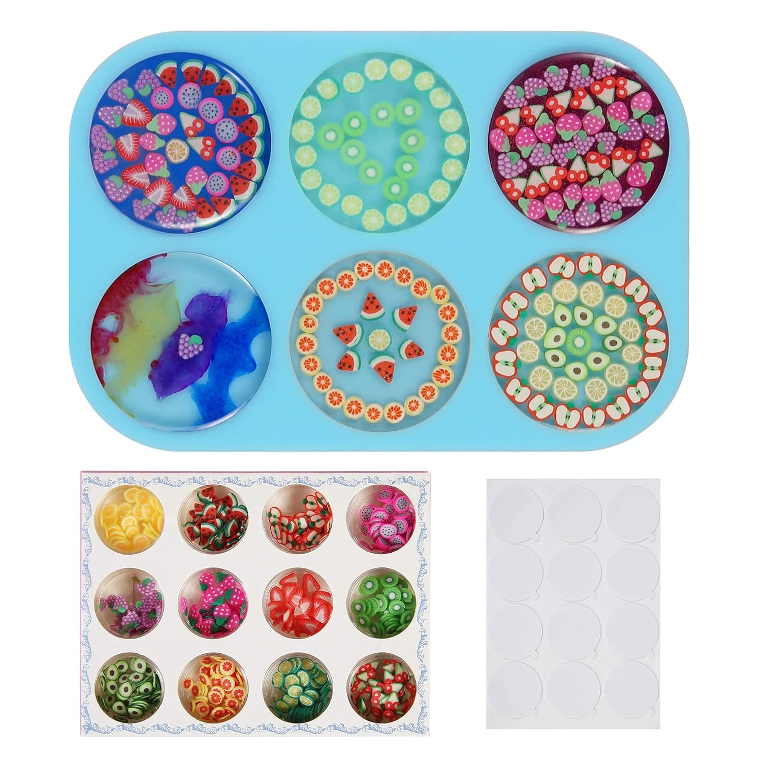 Phone Grip Mold Silicone for Resin Casting,6Cavity Popsocket Epoxy