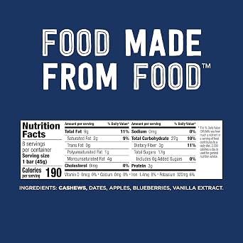 Larabar Gluten Free Snack Bars Variety Box, Vegan, 8 Flavors, 1.7oz, 16ct & Gluten Free Bar, Blueberry Muffin, 1.6 Ounce (Pack of 16)