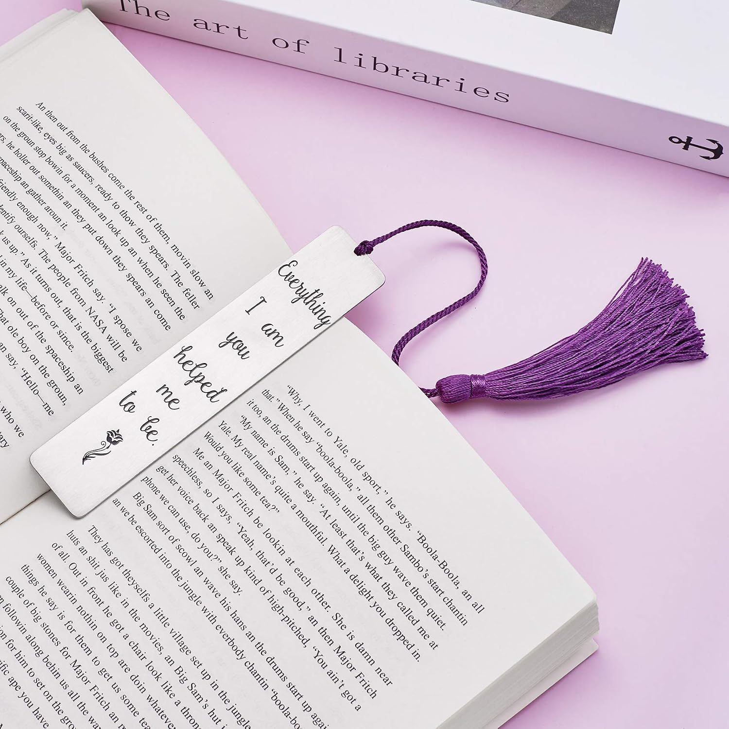 Mom Bookmark Mother Christmas Gifts from Daughter Son Remember I Love You Mom (Everything I am You Helped Me to Be) - Image 4