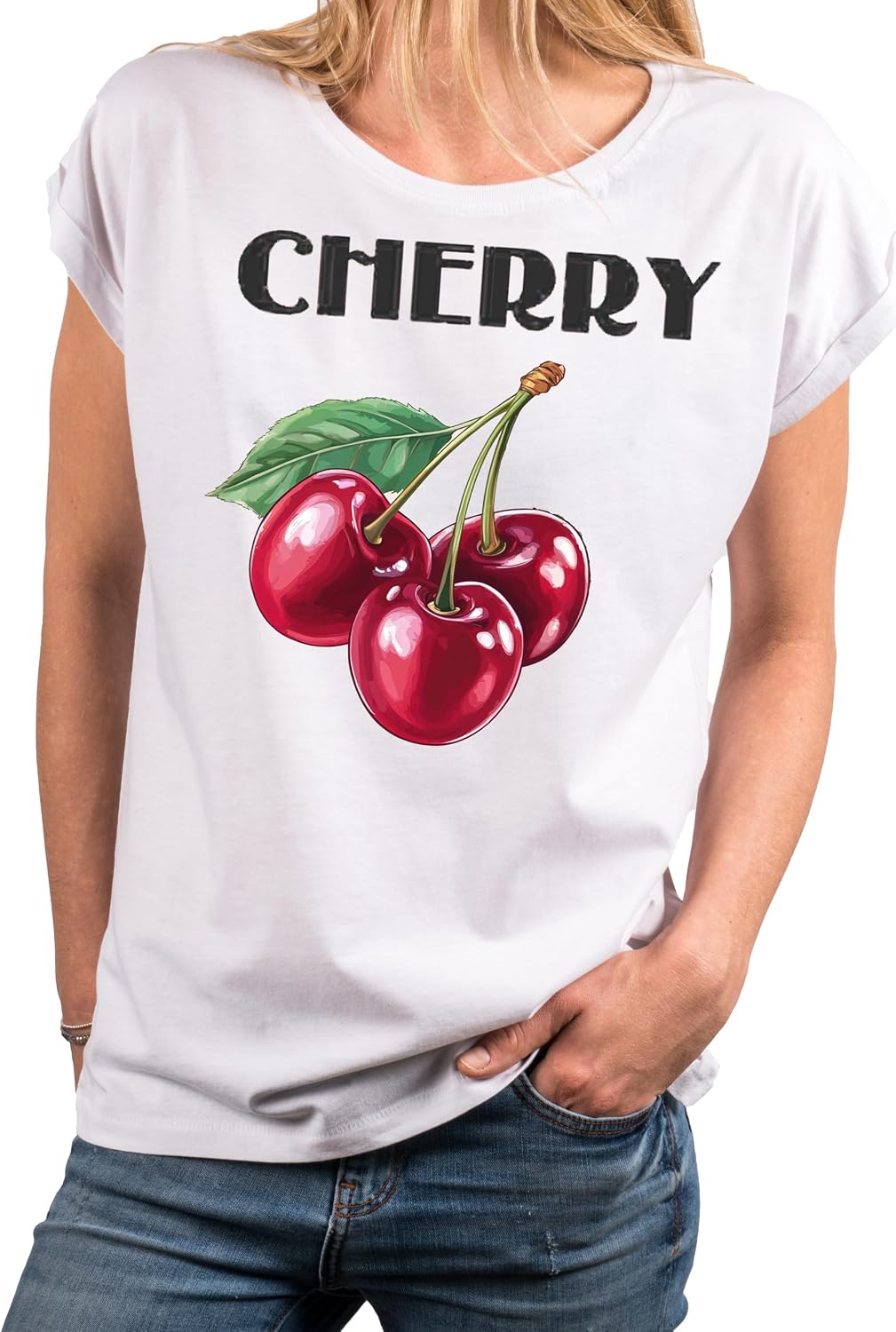 Maglietta Donna MAKAYA Con Stampa Anguria, Top Estivo Manica Corta In Cotone, Girocollo, Vestibilità Regular, Taglie Forti Dalla S Alla XXXXL - 2
