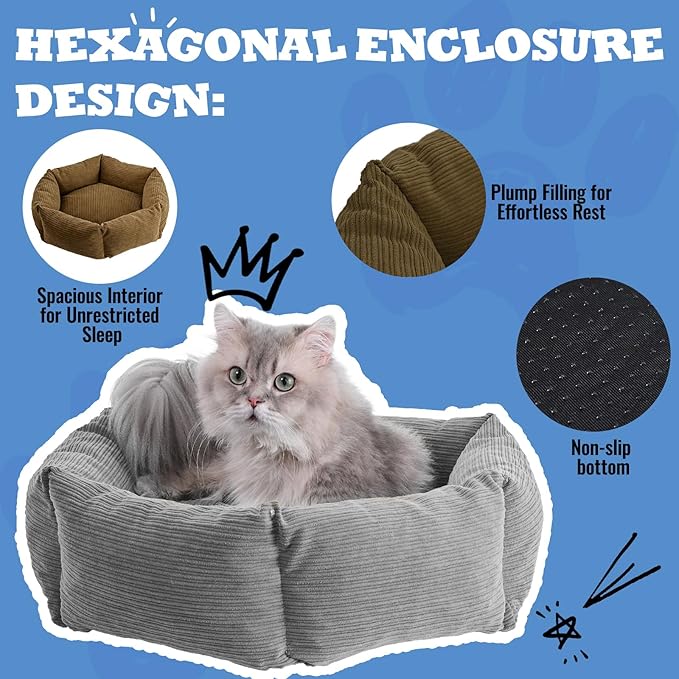 Cama Redonda para Perro y Gato Mediana 75cm Lavable Antideslizante miniatura 3