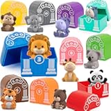 Learning Toys for 1&comma;2&comma;3 Year Old Toddlers&comma; 20Pcs Safari Animals Toys Montessori Counting&comma; Matching & Sorting Fine Motor Games&comma; Christmas Birthday Easter Gift for Baby Boys Girls Age 12-18 Months