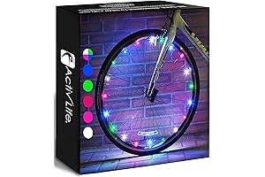 Activ Life 2-Tire Pack LED Bike Wheel Lights: 100% Brighter, All-Angle Visibility...