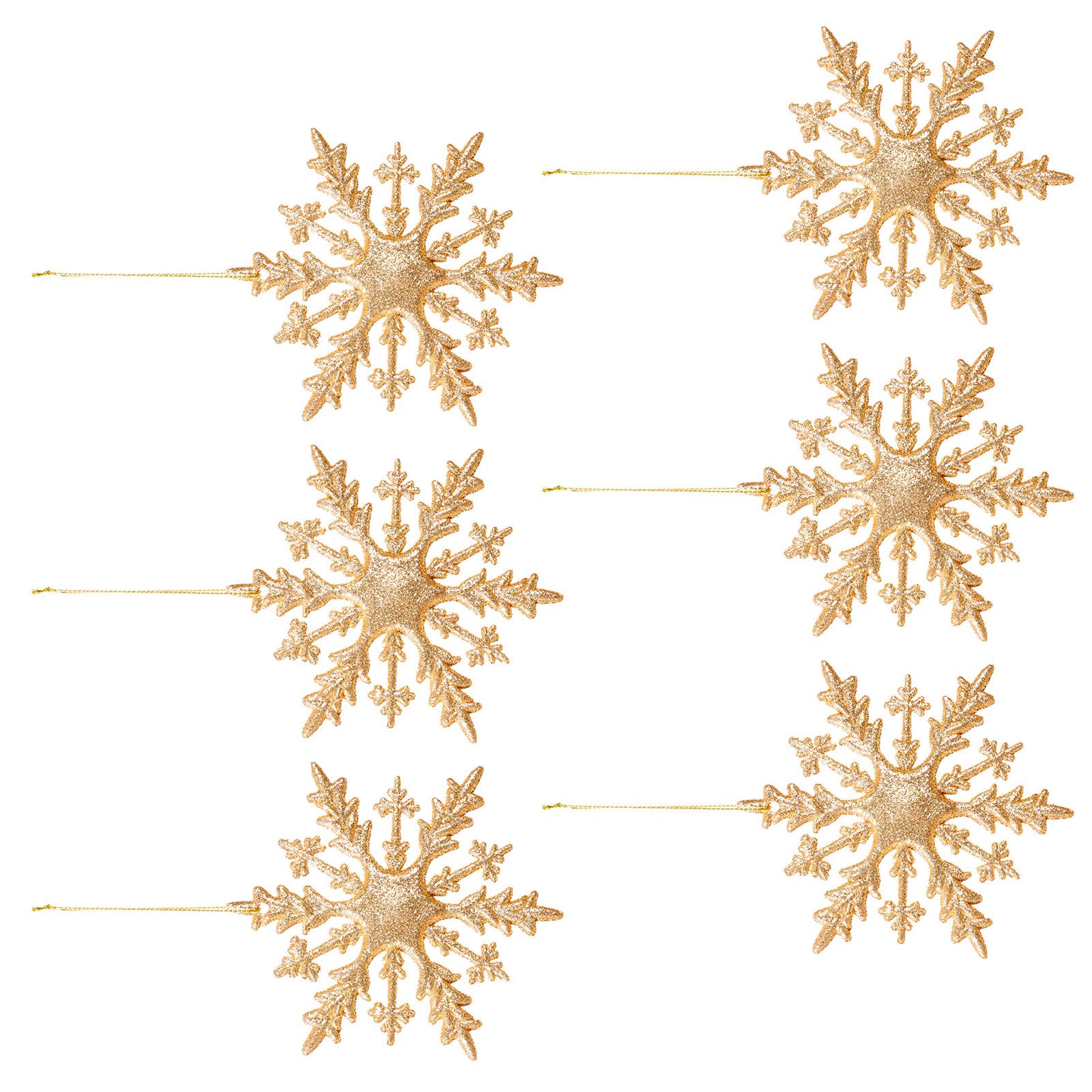carotoe 6PCS Celebratory Suspended Deck Additional PVC Substance Fade Immune Christmas Tree Window Garnishes Thin Snowflake Ornamentation