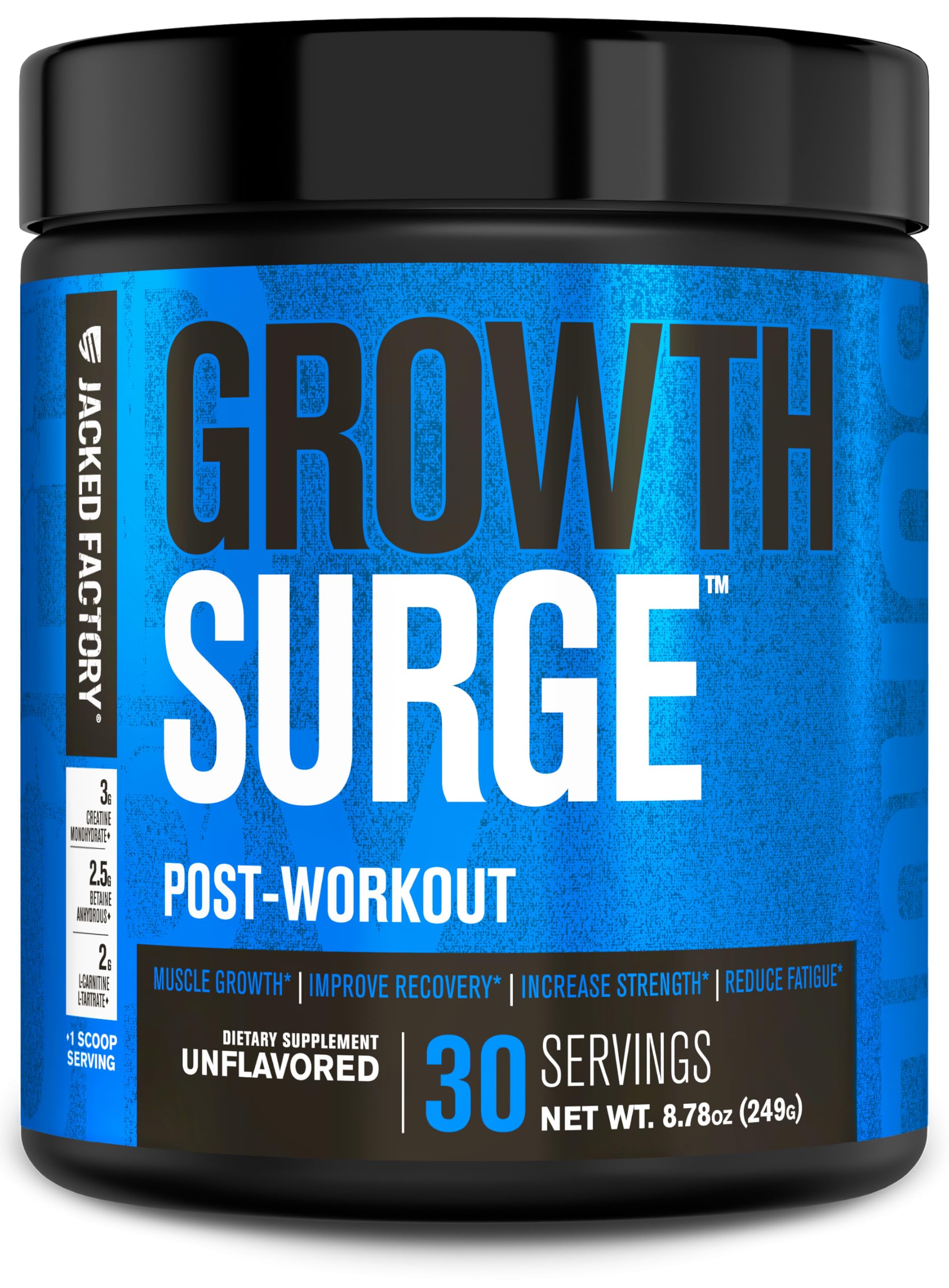 Growth Surge Creatine Post Workout - Muscle Builder with Creatine Monohydrate, Betaine, L-Carnitine L-Tartrate - Muscle Building & Recovery Supplement - 30 Serv, Unflavored