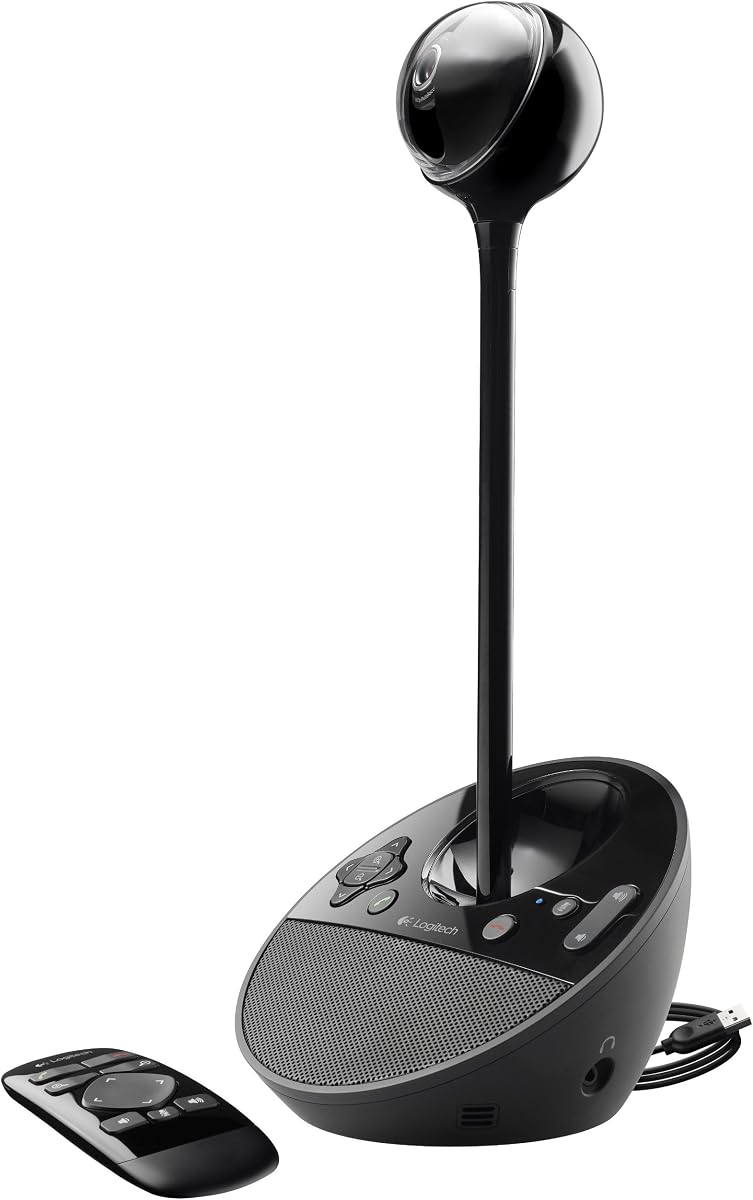 Cámara web de videoconferencia Logitech BCC950, cámara HD 1080p con altavoz incorporado (renovada)