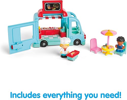 Miniatura 2 de Kidoozie Cruisin Cuisine - Juego de 7 piezas con luces y sonidos, camión de comida imaginativo, para niños de 18 meses en adelante, multicolor