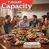 Freidora de Aire Gourmia - 7 Qt de Gran Capacidad con Pantalla LED, 12 Preajustes con un Toque, Tecnología FryForce 360°, Canasta y Bandeja Crujiente Antiadherentes Aptas para Lavavajillas, Negro 8