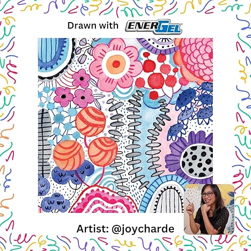 Miniatura 6 de EnerGel RTX - Bolígrafo retráctil de gel líquido, paquete Creator Expressions, 0.028 in, punta de metal, línea media, tinta surtida, paquete de 8