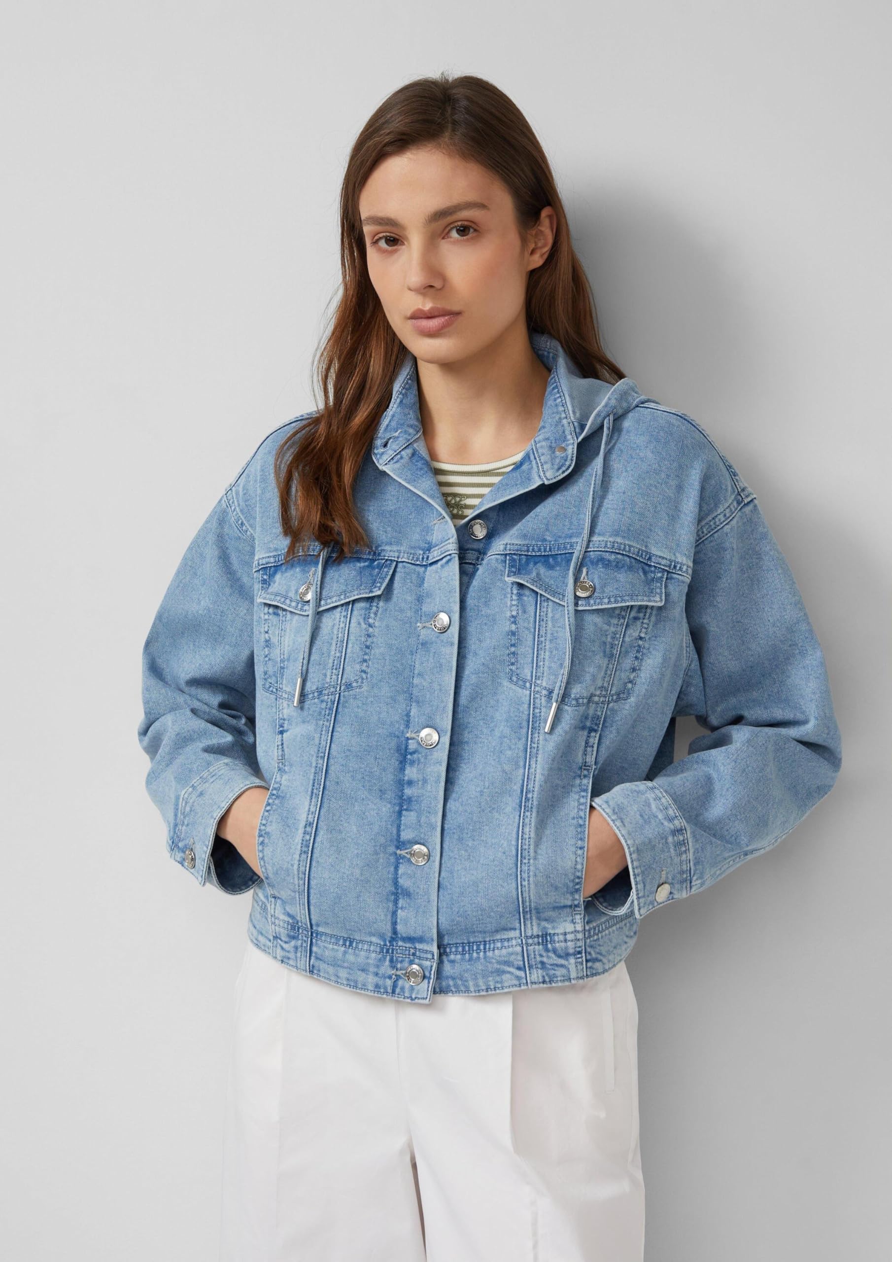 s.Oliver Denim-Jacke mit Kapuze im Relaxed Fit