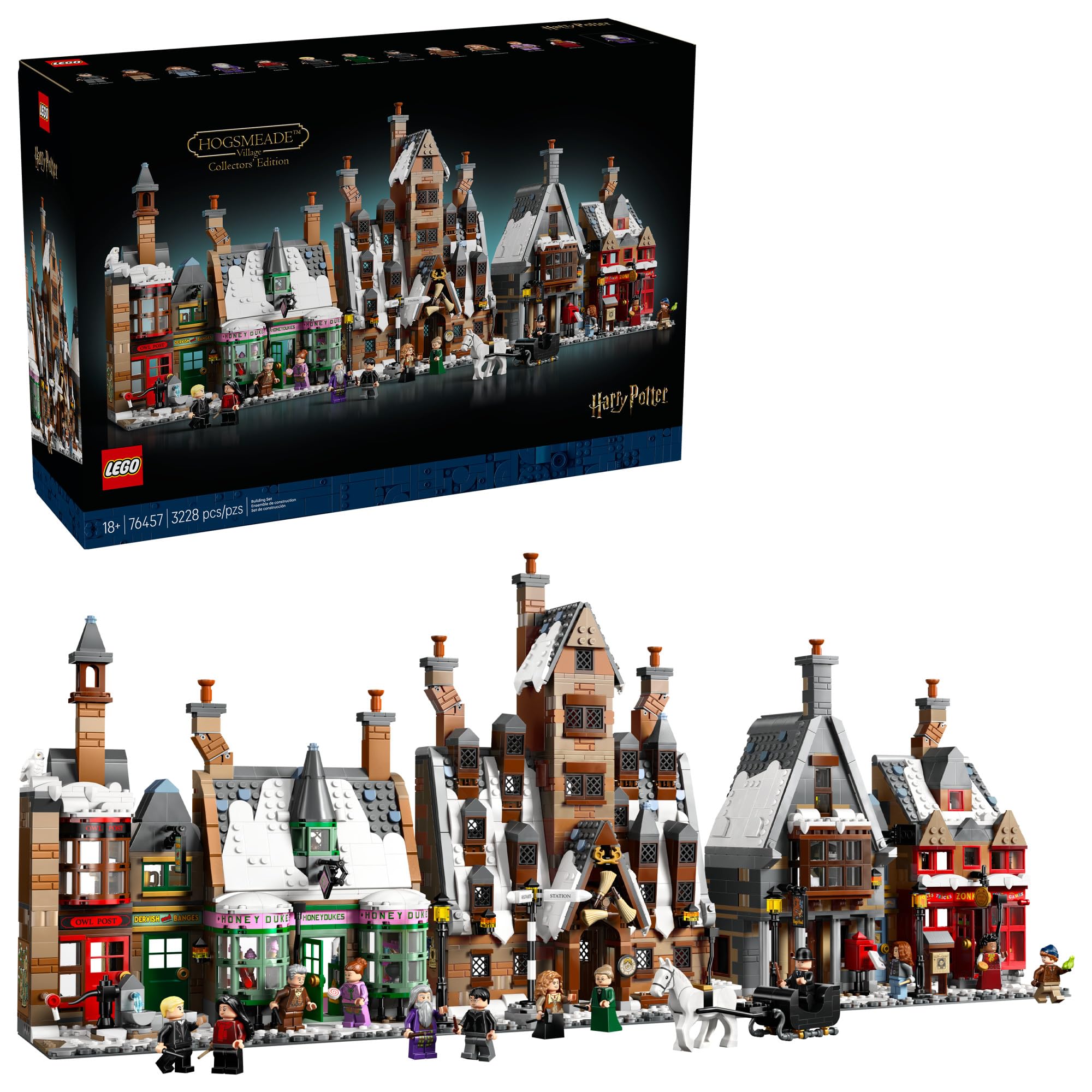LEGO Harry Potter Hogsmeade Village Collectors Edition Building Set for Adults Ages 18 - Craft 7 Iconic Buildings