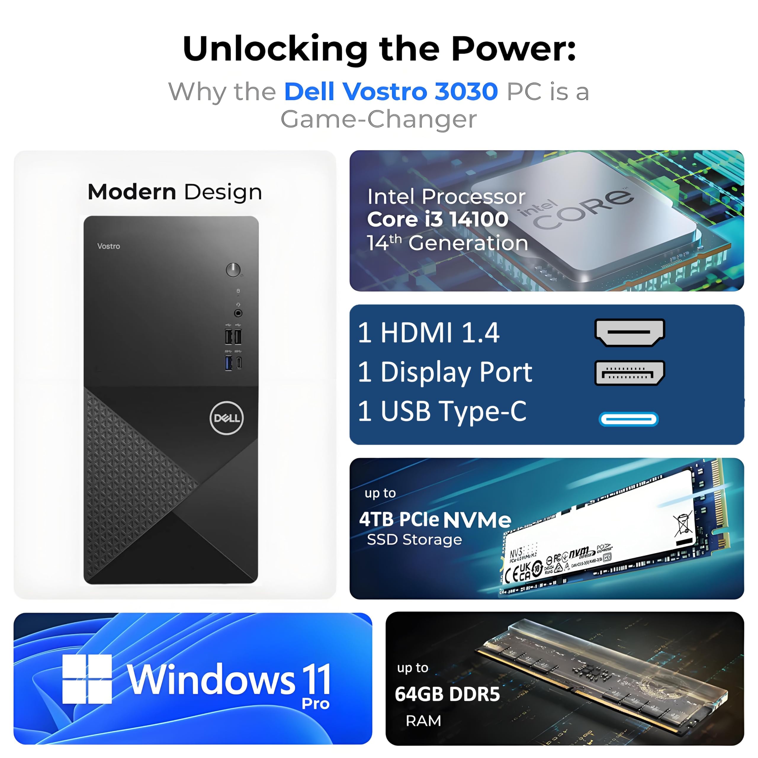 DELL M.2 SSD＋1TB Win11 Pro i3 16GB 良品 Amazon.com: Dell Desktop Computers Tower PC for Home