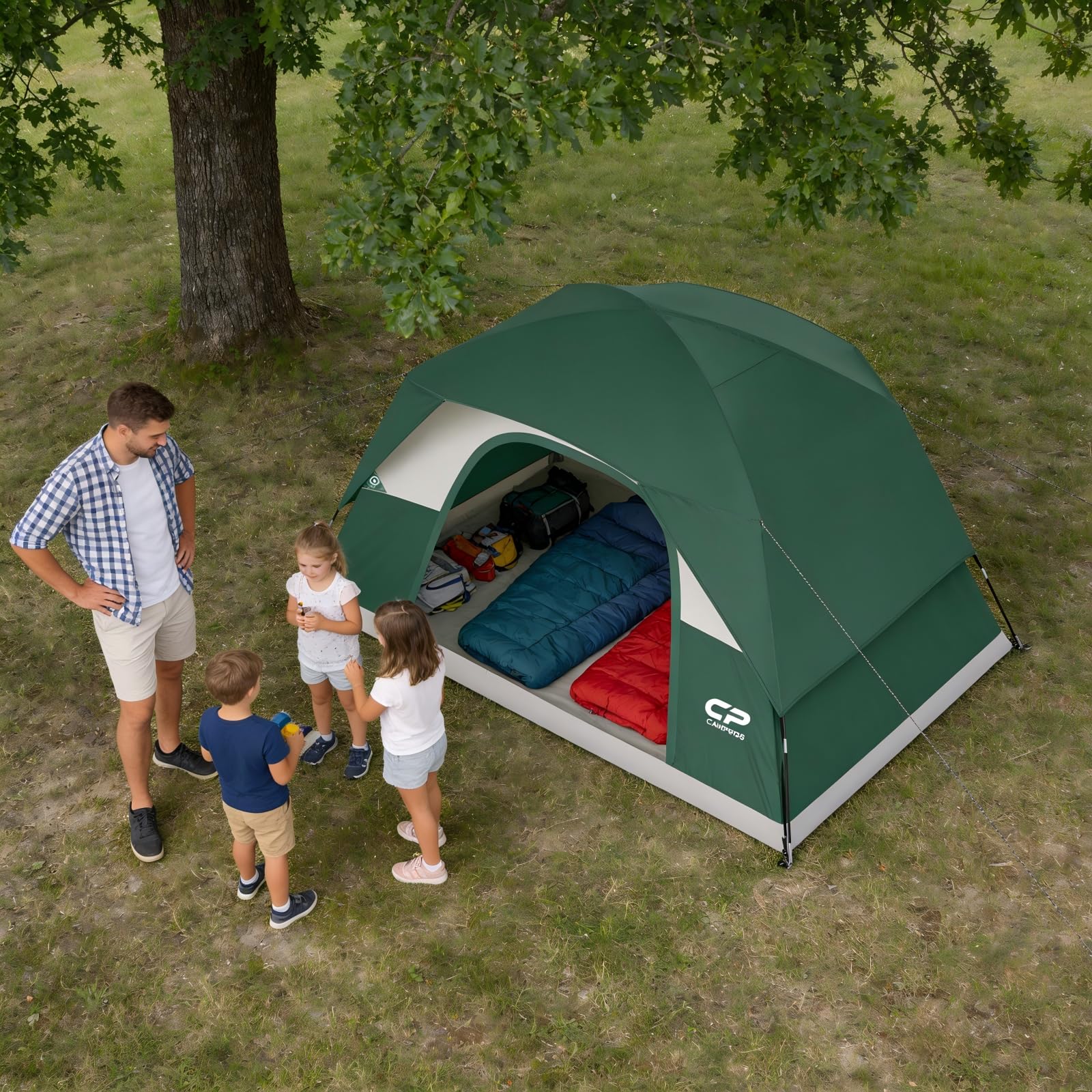 CAMPROS CP Tenda da Campeggio 3/4/6 Posti Impermeabile