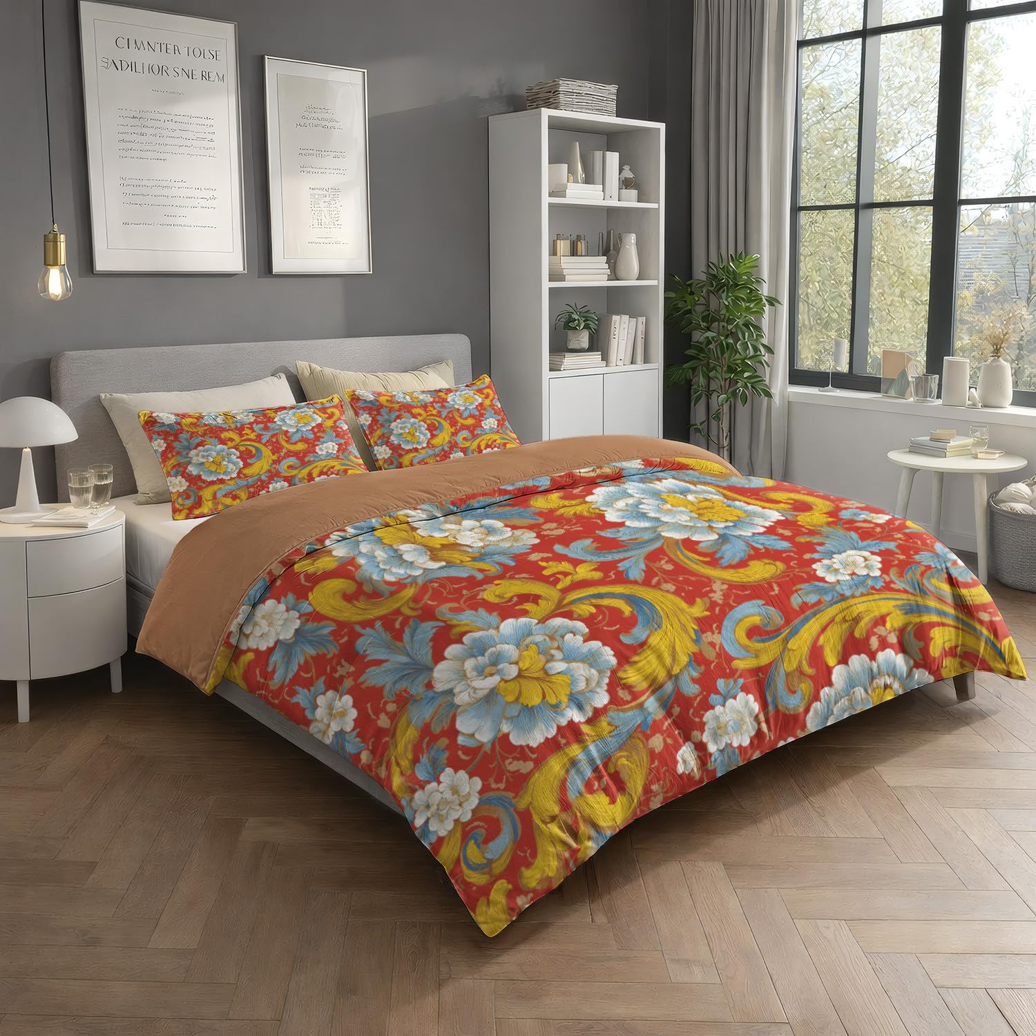 Przytulny i wygodny delikatny w dotyku, zestaw poszewek na kołdrę Super King, nie wymaga prasowania, Easycare SuperSoft, poszewka na kołdrę i poszewka na poduszkę 260 x 218 cm, tradycyjny kwiatowy