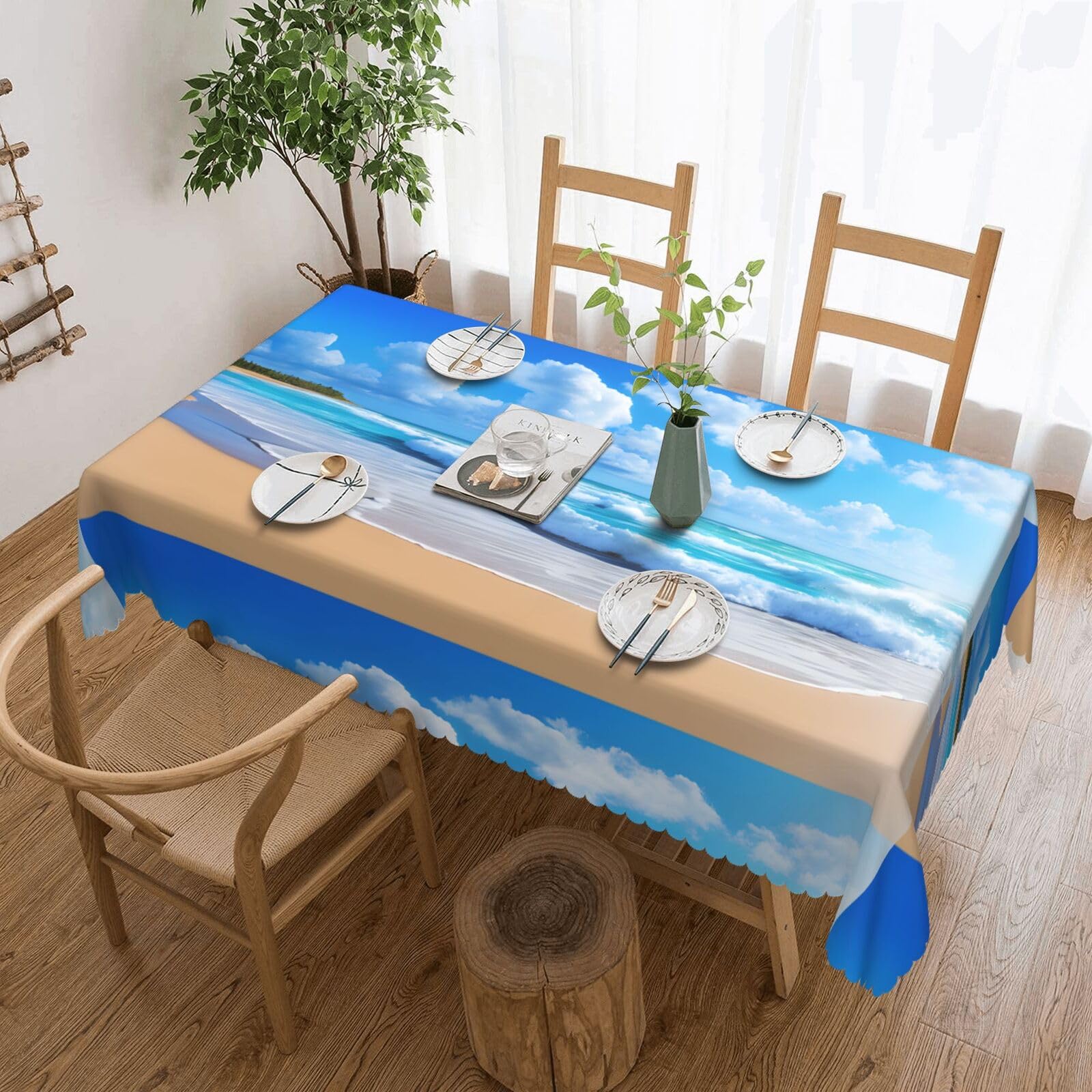 Nappe rectangulaire imperméable : la protection anti-tache chic pour votre table de cuisine