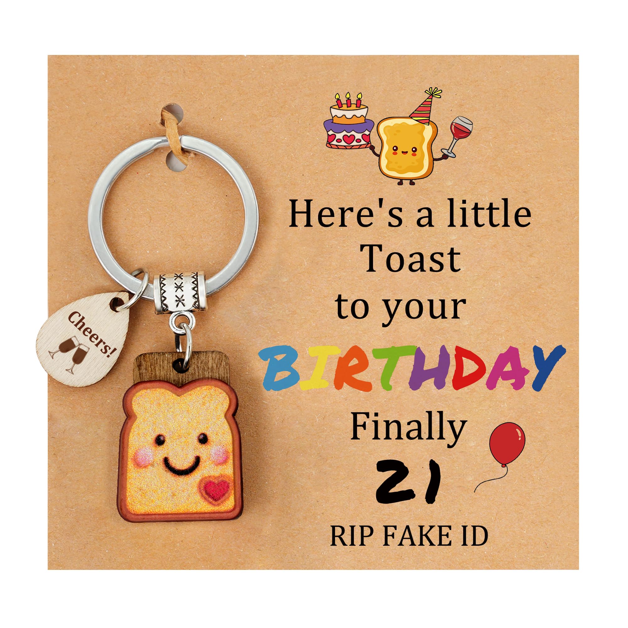 PEALICIOUS Toast Keychain for Girls New Beginnings Congratulations Gifts