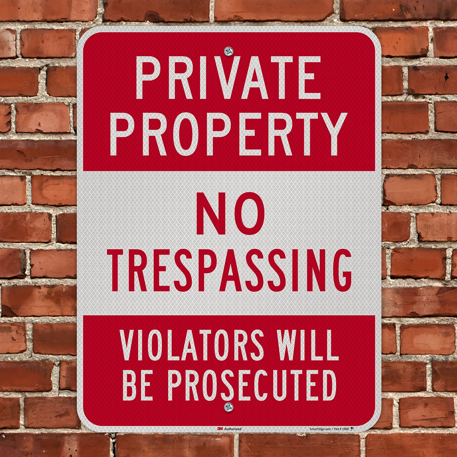 24x18 Inch No Trespassing Video Surveillance Sign - Durable Reflective Aluminum For Outdoor Security - View #3