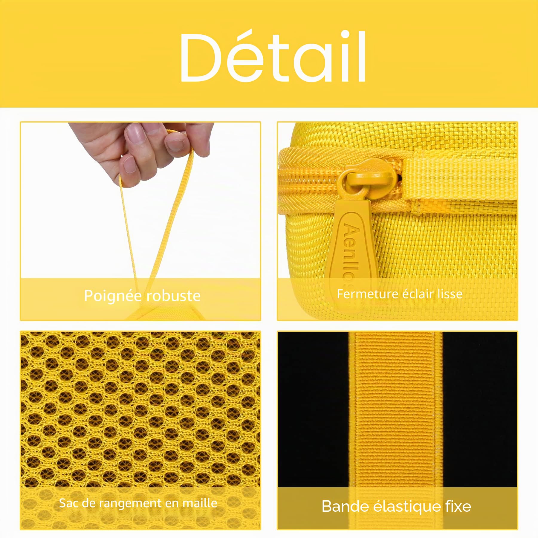Aenllosi Hard Travel Housse Compatible avec l'appareil Photo Numérique Kodak PIXPRO WPZ2,Housse de Protection pour Kodak Appareil Photo Etanche(Jaune,Housse Uniquement)