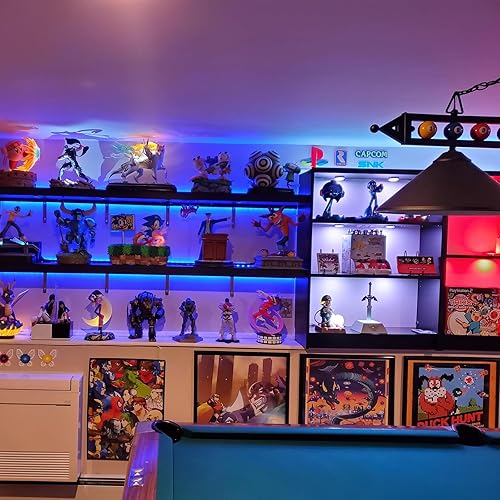 Miniatura 5 de LABOREDUCER Luces RGB para debajo del gabinete, paquete de 8 unidades controladas por aplicación y sincronización de música, luz de disco RGB con