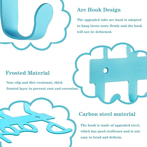 Miniatura 7 de Ganchos para toallas de piscina para baño, soporte para toallas, soporte de toalla de acero al carbono, organizador para interiores y exteriores,