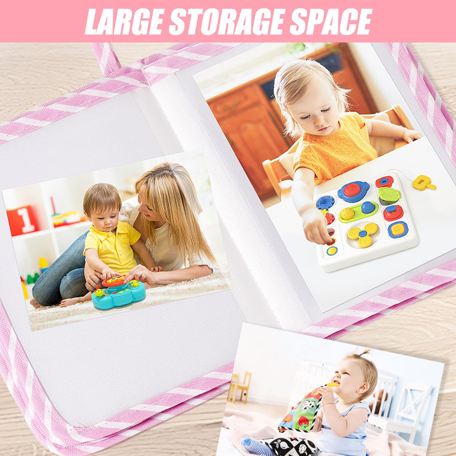 Baby Photo Album Baby Memory Book Cute Unicorn Soft Cloth Photo Book Memory Personalised Babys Gifts My First PhotoBook for Newborn Toddler Boy Girl Shower Party Favors - Image 4