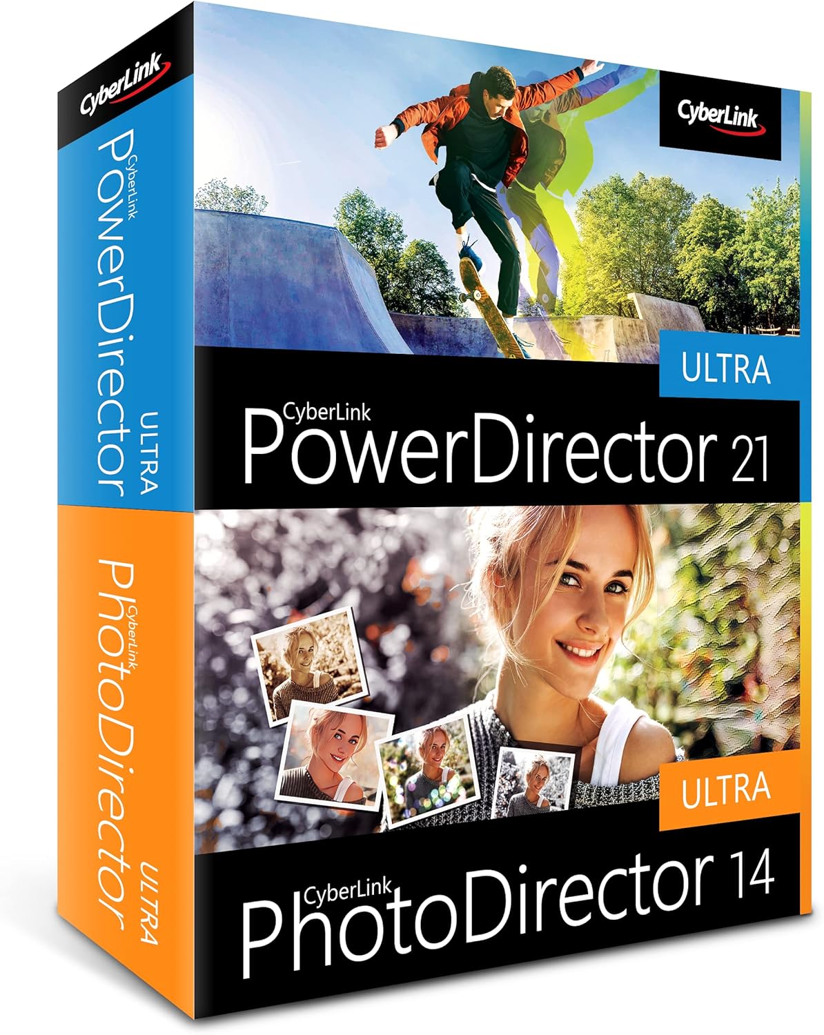 PowerDirector 21 Ultra & PhotoDirector 14 Ultra | Easy Video Editing and Photo Editing Software | Slideshow Maker | Screen Recorder [Retail Box with Download Card]