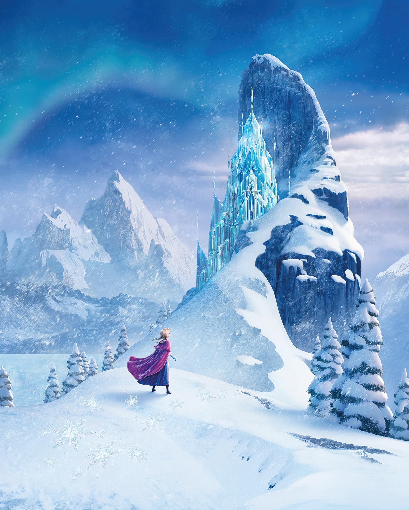 Komar Non-Woven Photo Wallpaper - Disney Frozen Ice Castle - Size 200 x 250 cm - Children's Wallpaper, Blue - Image 2