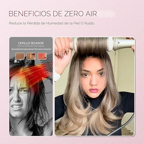 Miniatura 7 de TYMO Cepillo Térmico Rizador - STYLUX 1.5 Pulgadas Voluminizador de Peinado con Flexi-Fit para Alisado de Cabello, Herramienta Estilizadora Redonda