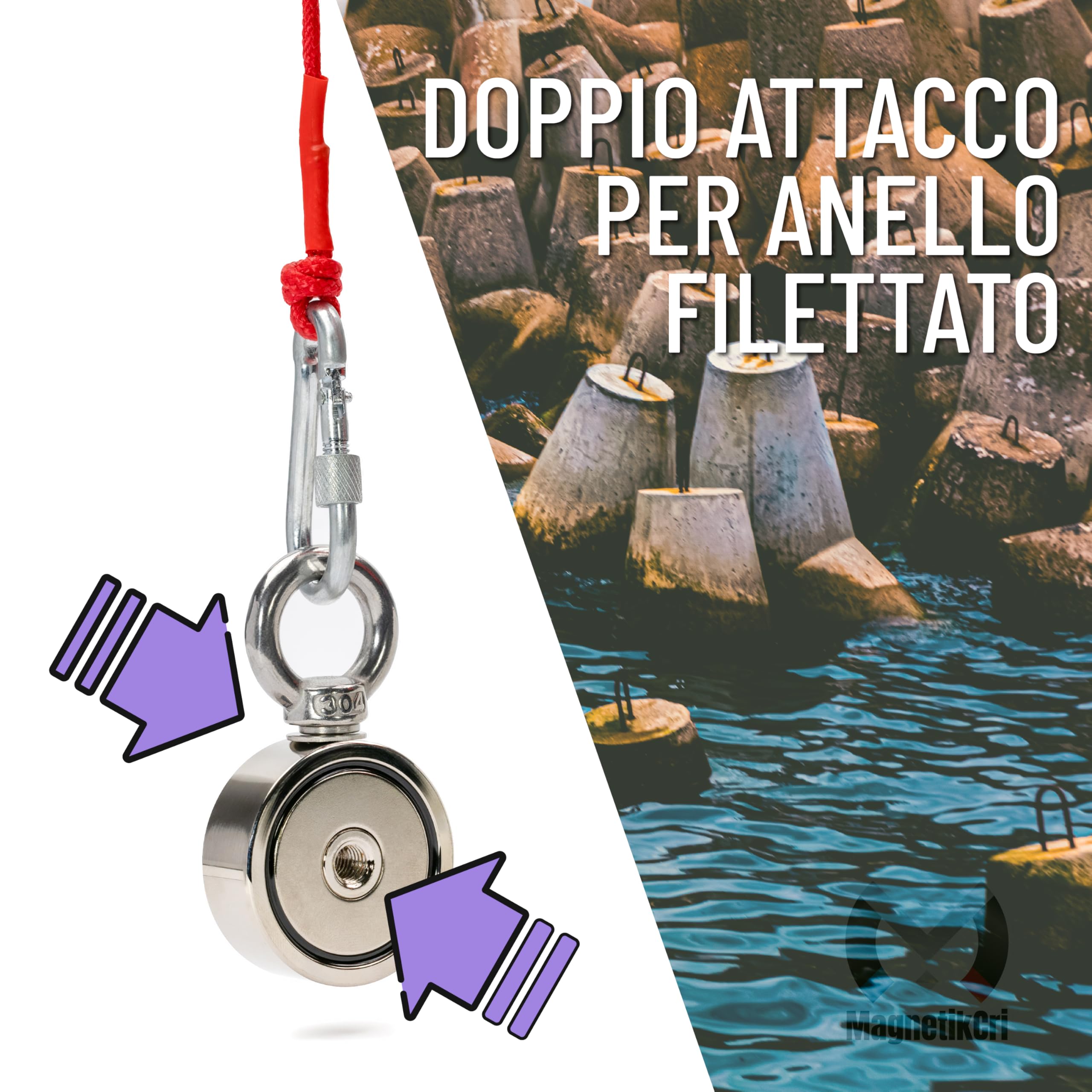 MagnetikCri - Magneti Neodimio, Con Protezione in Acciaio, Calamite Potenti Neodimio Con Capacità Di Carico 100Kg
