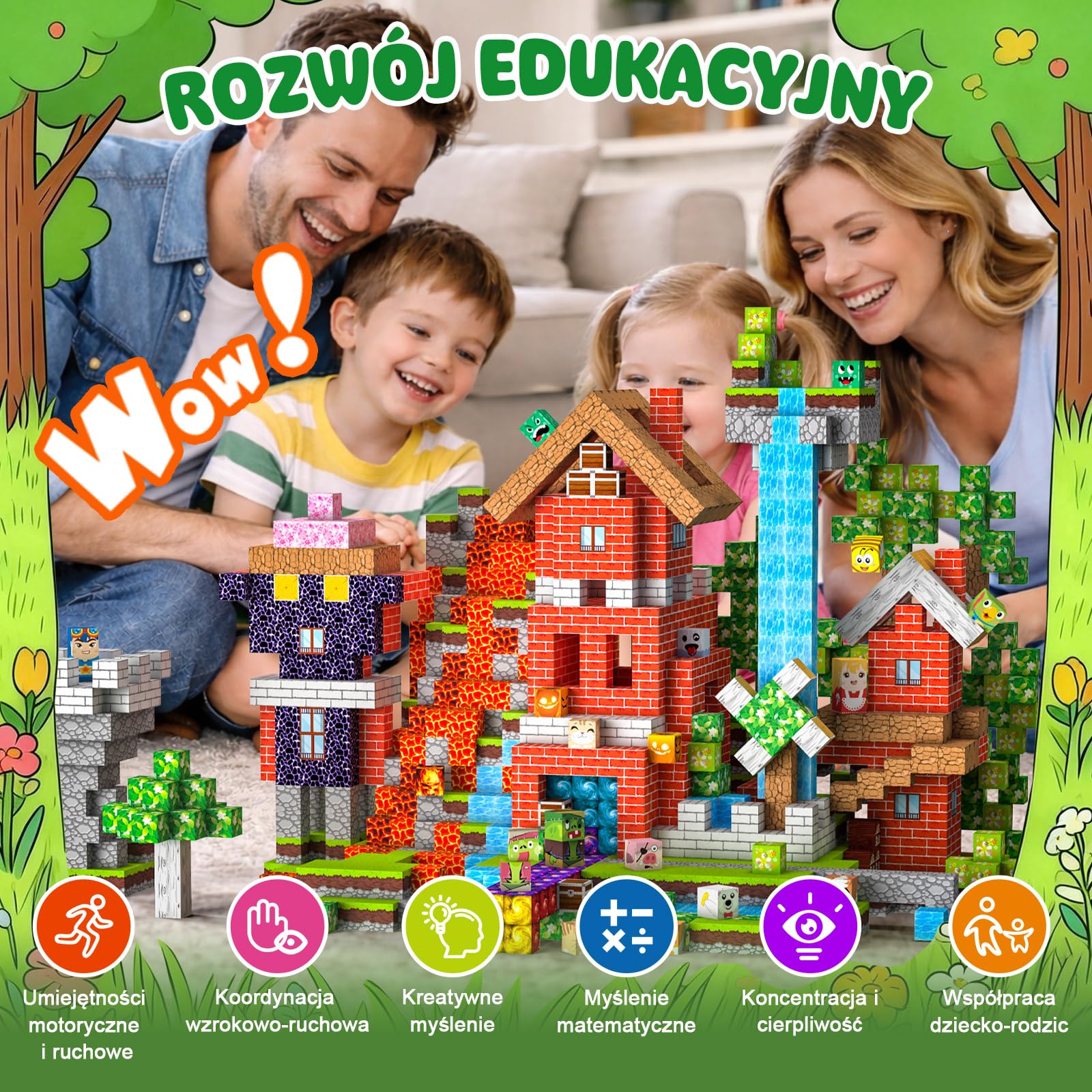 Klocki Magnetyczne 220 PCS 2CM, 3+ Zabawki sensoryczne STEM Montessori, Magnetyczne Klocki dla 3 4 5 6 7 8 9 10 11 12 8-12 lat Chłopcy i dziewczynki Prezenty urodzinowe
