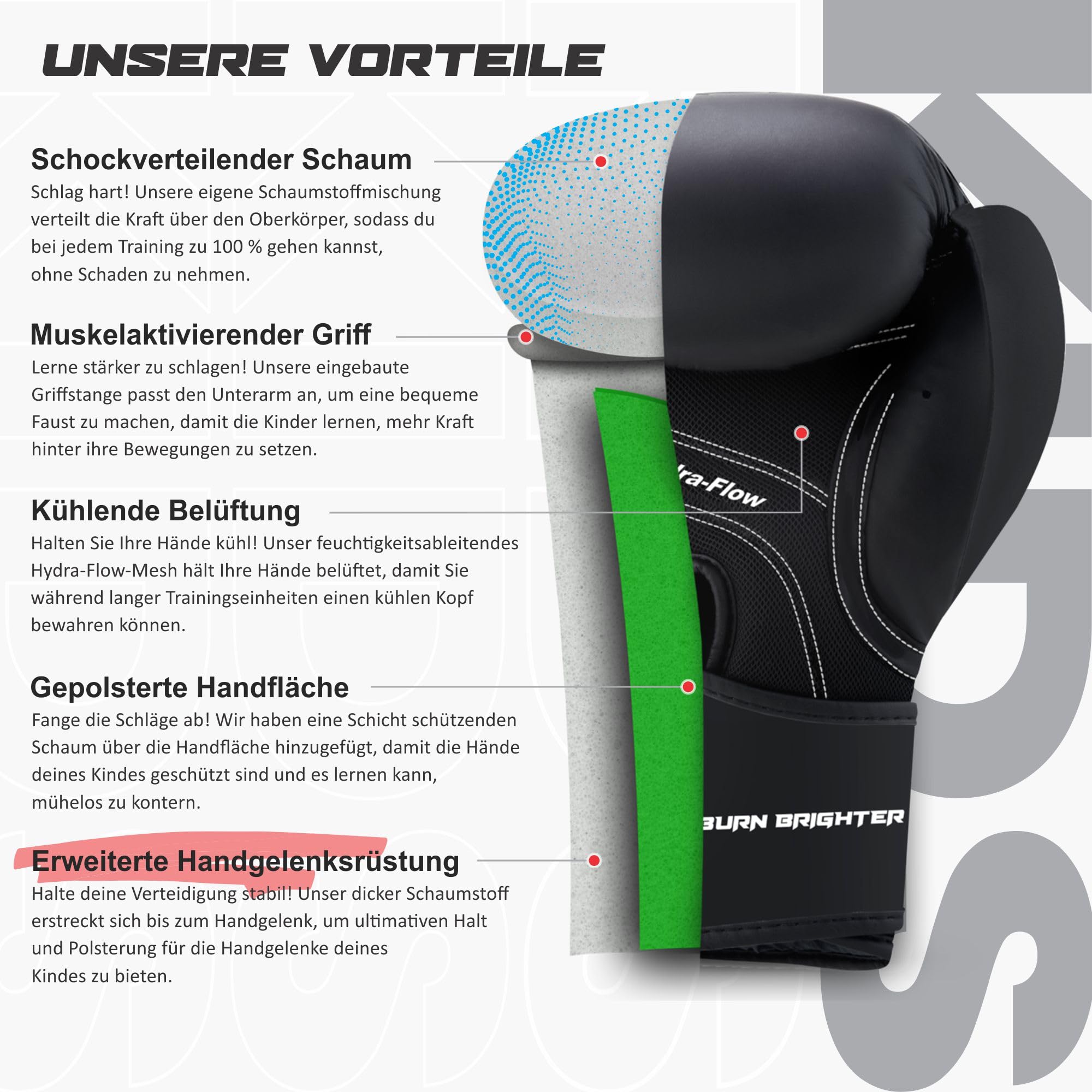 Starpro Boxhandschuhe für Kinder von 6–10 Jahren – Kinder Boxhandschuhe für Kleine & Empfindliche Hände, Optimaler Handschutz & Komfort beim Boxtraining
