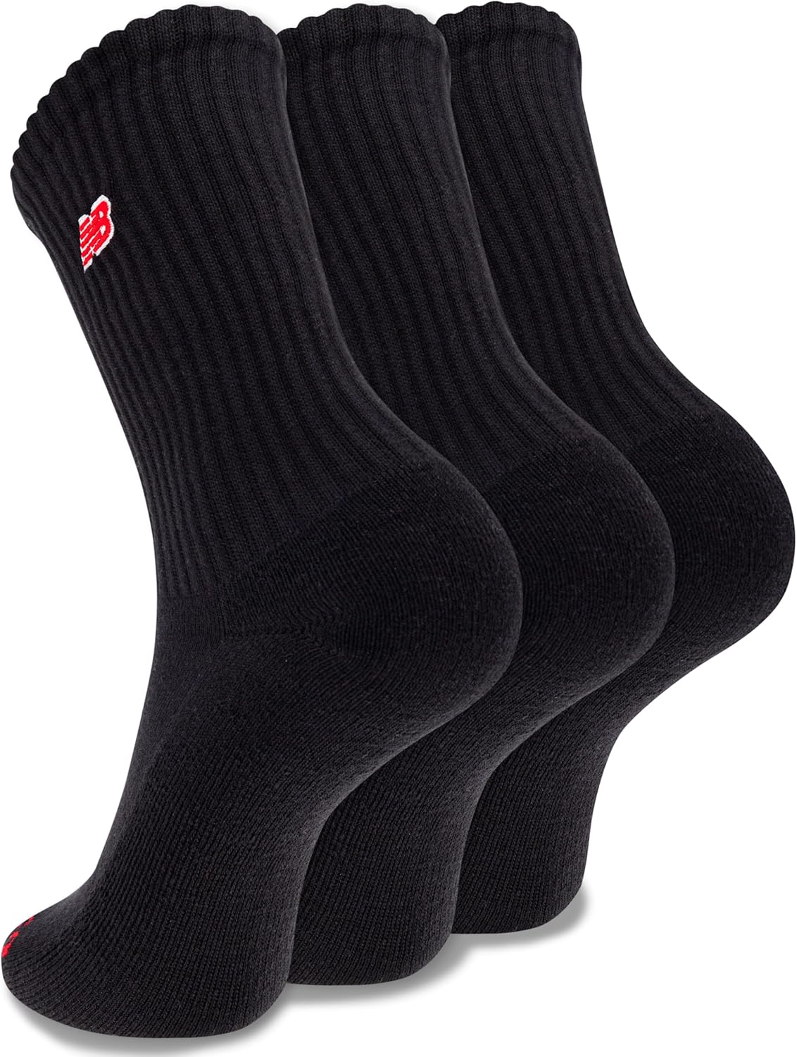 New Balance unisex-adults Men's and Women's Organic Cotton Crew Socks - 3 Pairs - Arch Support - Image 3