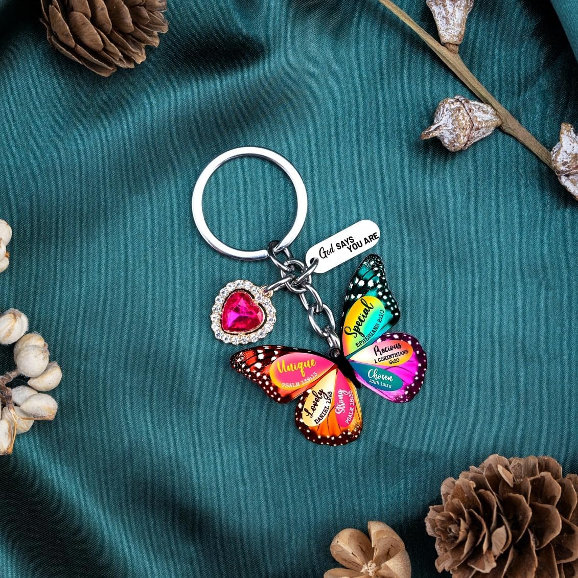 Butterfly Keychains For Women Butterfly Accessories Christian Keychain Womens Stocking Stuffers 2026 Bible Verse Religious Inspirational Gifts For Women Mom Girl Female Her Unique - Image 2
