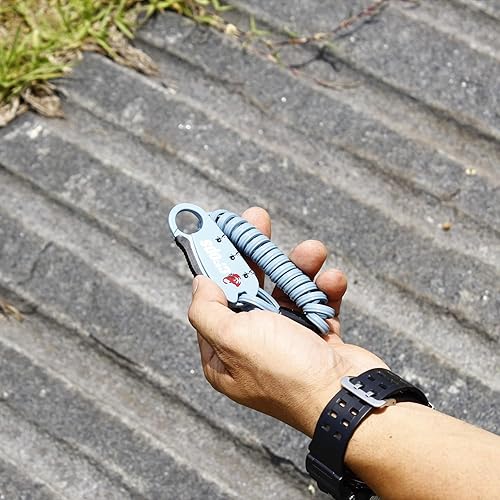 Miniatura 5 de CROPS Q-BIRO - Cable de bloqueo de bicicleta, 3 pies, negro, antirrobo de 3 dígitos con memoria de forma reiniciable, bloqueo de cable con