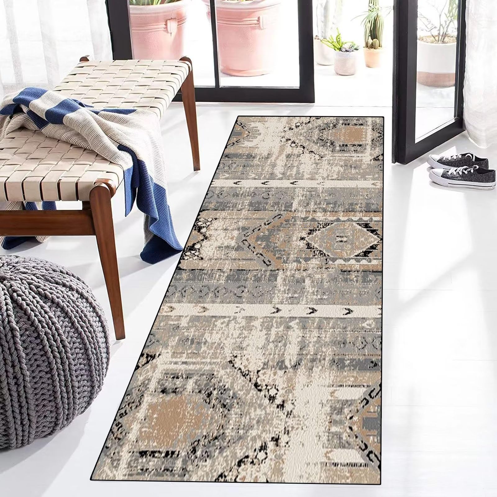 Tappeto a passatoia per corridoio, cucina, antiscivolo, moderno, lavabile, durevole, per cucina, sala da pranzo, corridoio, lavanderia, vendita al metro